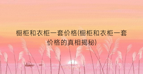 橱柜和衣柜一套价格(橱柜和衣柜一套价格的真相揭秘)