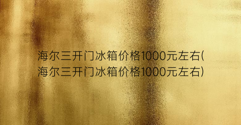 海尔三开门冰箱价格1000元左右(海尔三开门冰箱价格1000元左右)