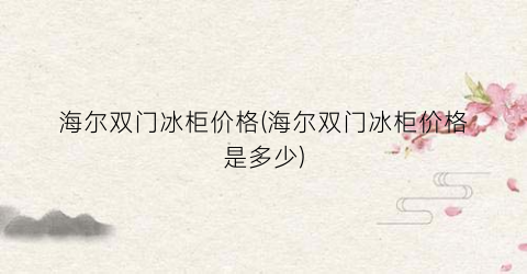 海尔双门冰柜价格(海尔双门冰柜价格是多少)