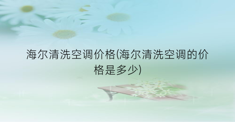 海尔清洗空调价格(海尔清洗空调的价格是多少)