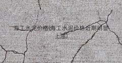海工水泥价格(海工水泥价格近期明显上涨)