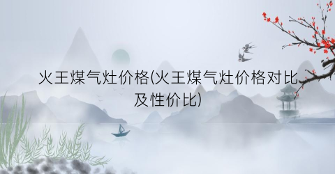 火王煤气灶价格(火王煤气灶价格对比及性价比)