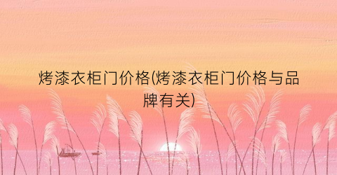 烤漆衣柜门价格(烤漆衣柜门价格与品牌有关)