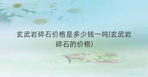 玄武岩碎石价格是多少钱一吨(玄武岩碎石的价格)