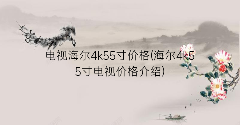 “电视海尔4k55寸价格(海尔4k55寸电视价格介绍)