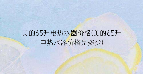 “美的65升电热水器价格(美的65升电热水器价格是多少)