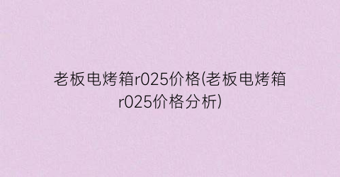 老板电烤箱r025价格(老板电烤箱r025价格分析)