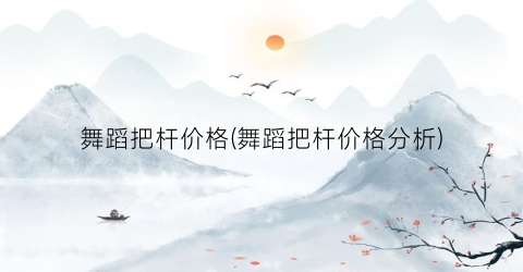 舞蹈把杆价格(舞蹈把杆价格分析)