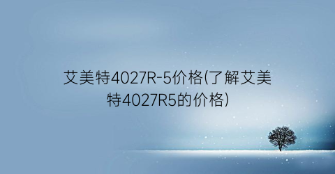 艾美特4027R-5价格(了解艾美特4027R5的价格)