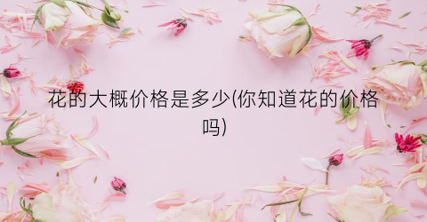花的大概价格是多少(你知道花的价格吗)