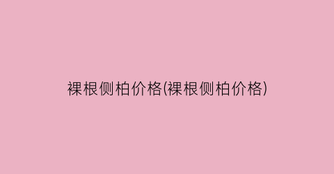 裸根侧柏价格(裸根侧柏价格)