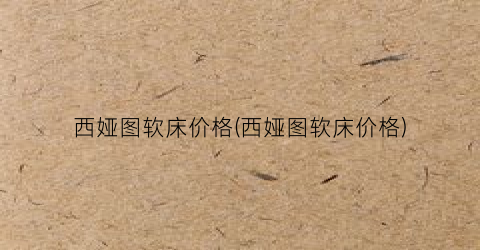 西娅图软床价格(西娅图软床价格)