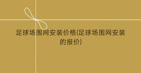 足球场围网安装价格(足球场围网安装的报价)