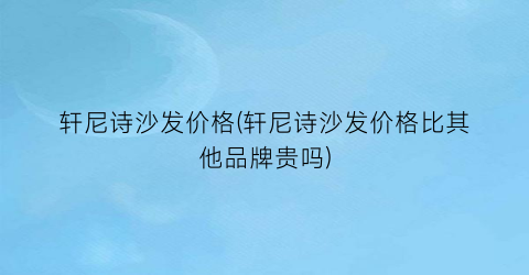 轩尼诗沙发价格(轩尼诗沙发价格比其他品牌贵吗)