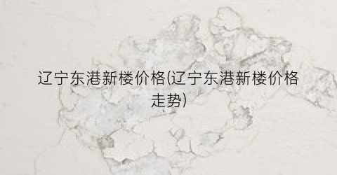 辽宁东港新楼价格(辽宁东港新楼价格走势)