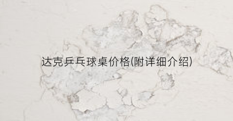 达克乒乓球桌价格(附详细介绍)