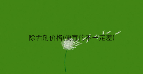 除垢剂价格(便宜的不一定差)
