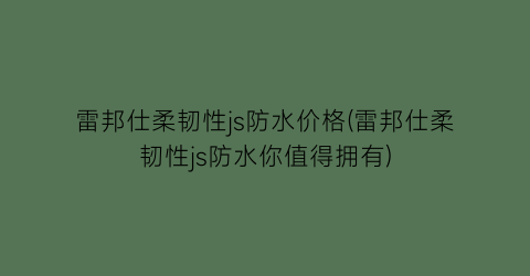雷邦仕柔韧性js防水价格(雷邦仕柔韧性js防水你值得拥有)