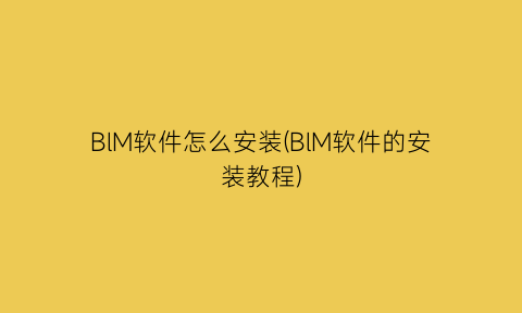 BlM软件怎么安装(BlM软件的安装教程)