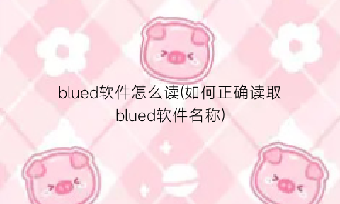 “blued软件怎么读(如何正确读取blued软件名称)