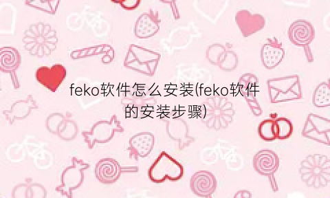 feko软件怎么安装(feko软件的安装步骤)