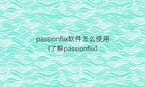 passionflix软件怎么使用(了解passionflix)