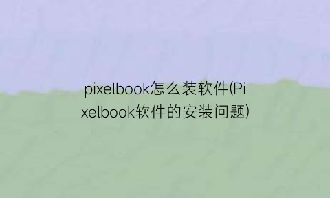 pixelbook怎么装软件(Pixelbook软件的安装问题)