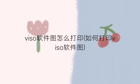 viso软件图怎么打印(如何打印viso软件图)