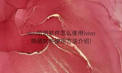 vivo陌陌软件怎么使用(vivo陌陌软件使用方法介绍)