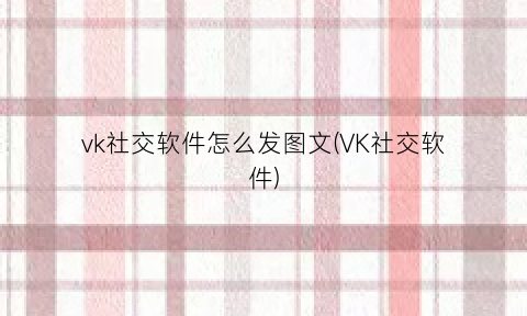 vk社交软件怎么发图文(VK社交软件)