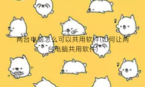 “两台电脑怎么可以共用软件(如何让两台电脑共用软件)
