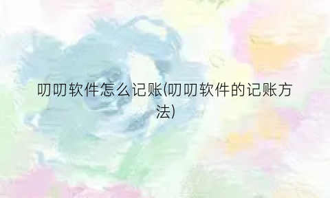 叨叨软件怎么记账(叨叨软件的记账方法)