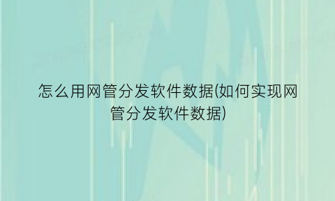 “怎么用网管分发软件数据(如何实现网管分发软件数据)