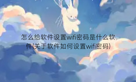 “怎么给软件设置wifi密码是什么软件(关于软件如何设置wifi密码)