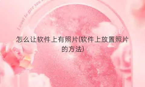 “怎么让软件上有照片(软件上放置照片的方法)