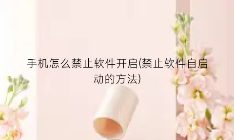 “手机怎么禁止软件开启(禁止软件自启动的方法)