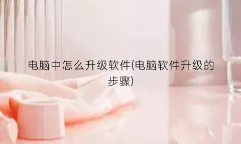 “电脑中怎么升级软件(电脑软件升级的步骤)