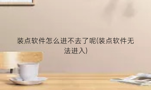装点软件怎么进不去了呢(装点软件无法进入)