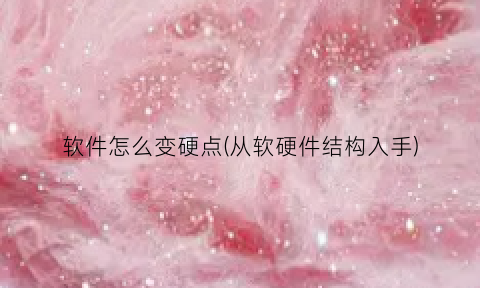 软件怎么变硬点(从软硬件结构入手)