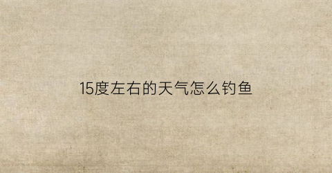 “15度左右的天气怎么钓鱼(15度的天气钓鱼钓深还是浅)