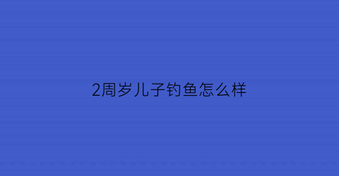 2周岁儿子钓鱼怎么样(小宝宝钓鱼)