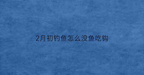 2月初钓鱼怎么没鱼吃钩(2月初钓鱼怎么钓)