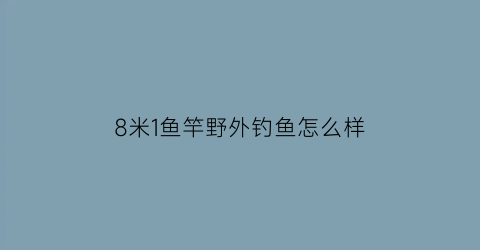 8米1鱼竿野外钓鱼怎么样(八米一的鱼竿能钓多大鱼)