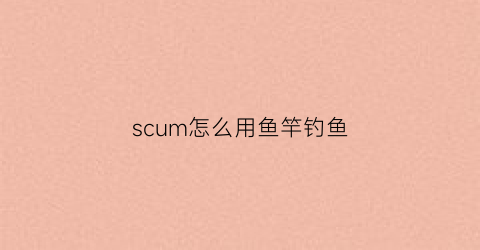 scum怎么用鱼竿钓鱼