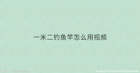 “一米二钓鱼竿怎么用视频(21米鱼竿能钓多大的鱼)