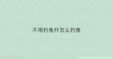 不用钓鱼杆怎么钓鱼(不用杆钓鱼方法)