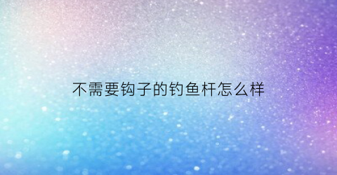 不需要钩子的钓鱼杆怎么样(钓鱼不用杆)