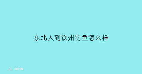 东北人到钦州钓鱼怎么样