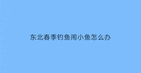 “东北春季钓鱼闹小鱼怎么办(东北野钓)