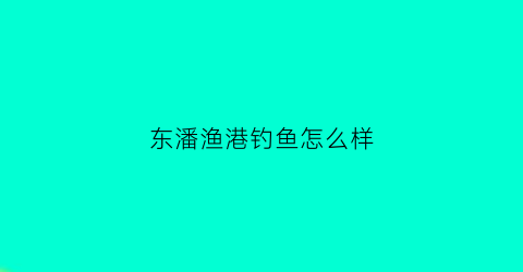 “东潘渔港钓鱼怎么样(东潘科技有限公司)